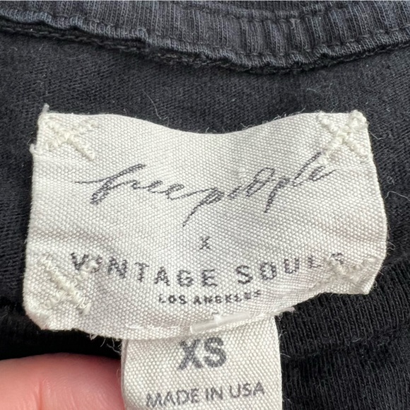 Free People Vintage Souls Leopard Butterfly Tee oversized XS - Picture 5 of 8